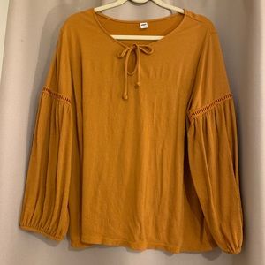 Old Navy boho golden blouse size L